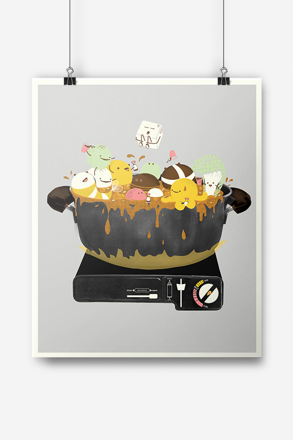 Threadess Hotpot Party illustration