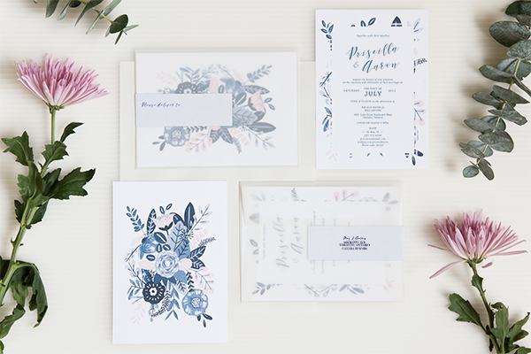 P and A's Wedding Invitation design